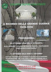 Mostra prima guerra mondiale a Calcinate 10/18